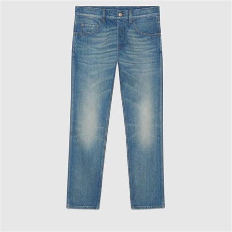 jeans gucci con tigre|gucci tapered jeans.